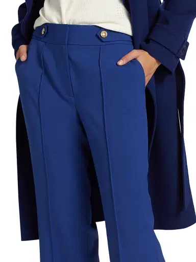 Elie Tahari Women's Pleated Boot-Cut Pants - Sapphire | Thumbnail 6 Elie Tahari Women's Pleated Boot-Cut Pants - Sapphire | Thumbnail 6