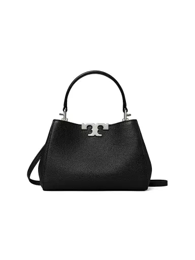 Tory Burch Women's Mini Eleanor Leather Satchel - Black | Thumbnail 1 Tory Burch Women's Mini Eleanor Leather Satchel - Black | Thumbnail 1