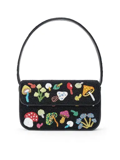 Staud Women's Tommy Mushroom-Beaded Shoulder Bag - Shroomscape | Thumbnail 1 Staud Women's Tommy Mushroom-Beaded Shoulder Bag - Shroomscape | Thumbnail 1