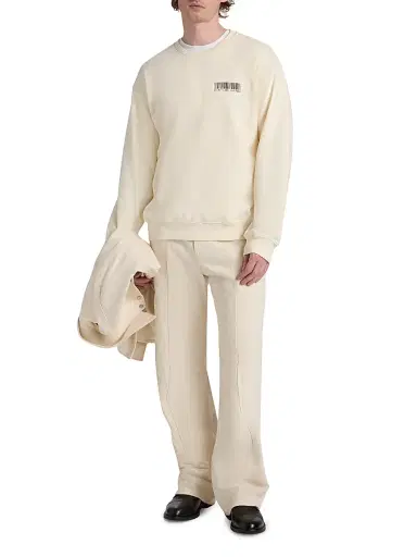 Helmut Lang Men's Ski Schedule Crewneck Sweatshirt - Winter White - Size XL | Thumbnail 2 Helmut Lang Men's Ski Schedule Crewneck Sweatshirt - Winter White - Size XL | Thumbnail 2