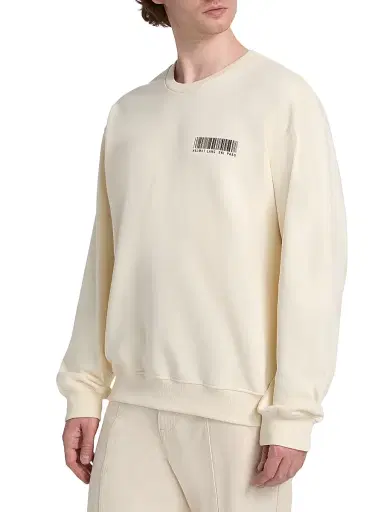 Helmut Lang Men's Ski Schedule Crewneck Sweatshirt - Winter White - Size XL | Thumbnail 4 Helmut Lang Men's Ski Schedule Crewneck Sweatshirt - Winter White - Size XL | Thumbnail 4