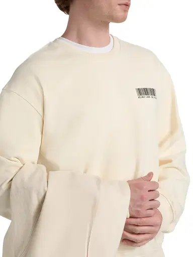 Helmut Lang Men's Ski Schedule Crewneck Sweatshirt - Winter White - Size XL | Thumbnail 6 Helmut Lang Men's Ski Schedule Crewneck Sweatshirt - Winter White - Size XL | Thumbnail 6