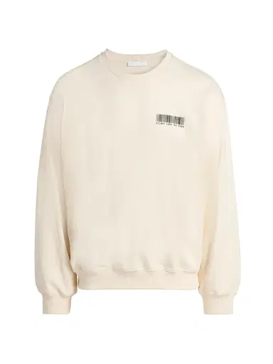 Helmut Lang Men's Ski Schedule Crewneck Sweatshirt - Winter White - Size XL | Thumbnail 1 Helmut Lang Men's Ski Schedule Crewneck Sweatshirt - Winter White - Size XL | Thumbnail 1