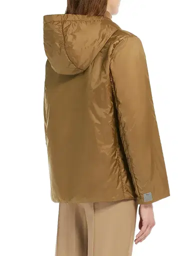 Max Mara Women's Padded Hooded Jacket in Water Repellent Canvas - Caramel - Size 12 | Thumbnail 3 Max Mara Women's Padded Hooded Jacket in Water Repellent Canvas - Caramel - Size 12 | Thumbnail 3