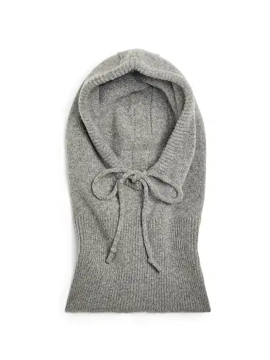 MM6 Maison Margiela Men's Wool-Nylon Balaclava Beanie - Grey Melange | Thumbnail 1 MM6 Maison Margiela Men's Wool-Nylon Balaclava Beanie - Grey Melange | Thumbnail 1