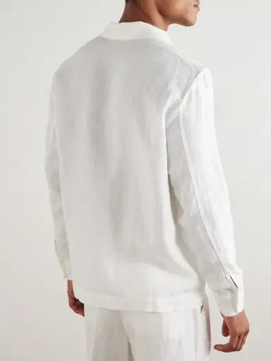 Vilebrequin Corentin Logo-Embroidered Linen Overshirt - Men | Thumbnail 3 Vilebrequin Corentin Logo-Embroidered Linen Overshirt - Men | Thumbnail 3