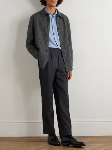 Zegna Cashmere and Silk-Blend Shirt - Men | Thumbnail 2 Zegna Cashmere and Silk-Blend Shirt - Men | Thumbnail 2
