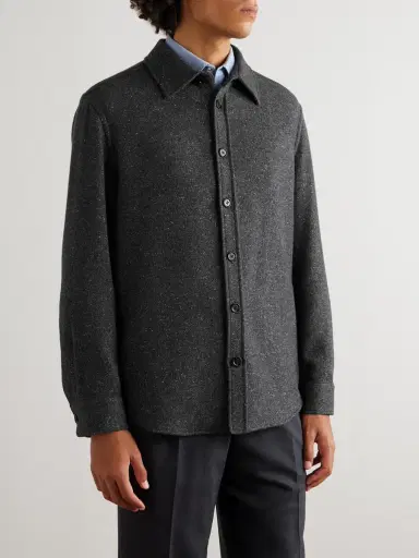 Zegna Cashmere and Silk-Blend Shirt - Men | Thumbnail 3 Zegna Cashmere and Silk-Blend Shirt - Men | Thumbnail 3