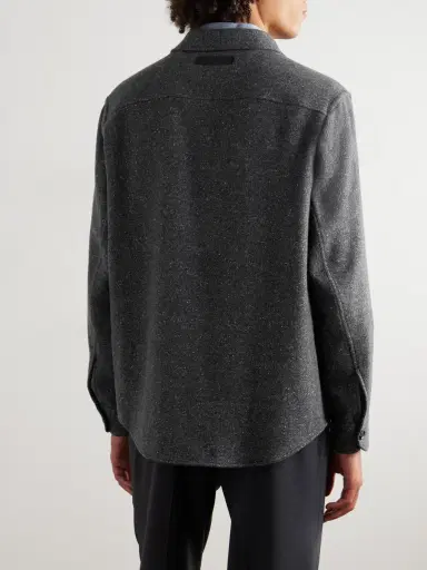 Zegna Cashmere and Silk-Blend Shirt - Men | Thumbnail 4 Zegna Cashmere and Silk-Blend Shirt - Men | Thumbnail 4