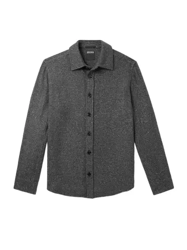 Zegna Cashmere and Silk-Blend Shirt - Men | Thumbnail 1 Zegna Cashmere and Silk-Blend Shirt - Men | Thumbnail 1