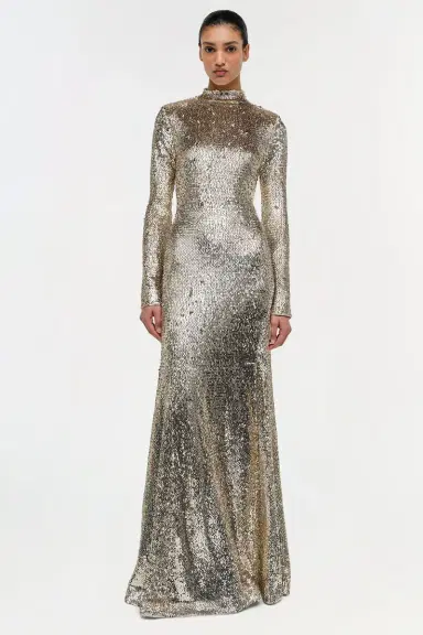 Simkhai Beatrice Sequin Gown | Thumbnail 2 Simkhai Beatrice Sequin Gown | Thumbnail 2
