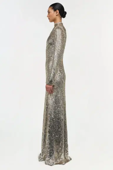 Simkhai Beatrice Sequin Gown | Thumbnail 4 Simkhai Beatrice Sequin Gown | Thumbnail 4