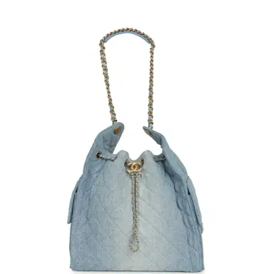 Chanel Chanel Medium 25 Hobo Bag Light Blue Washed Denim Antique Gold Hardware | Thumbnail 7 Chanel Chanel Medium 25 Hobo Bag Light Blue Washed Denim Antique Gold Hardware | Thumbnail 7