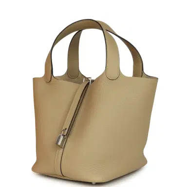 HERMÈS Hermes Picotin Lock 22 Trench Clemence Palladium Hardware | Thumbnail 5 HERMÈS Hermes Picotin Lock 22 Trench Clemence Palladium Hardware | Thumbnail 5