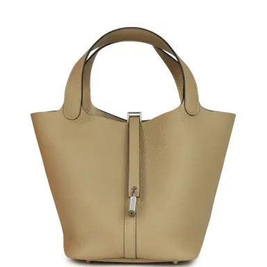 HERMÈS Hermes Picotin Lock 22 Trench Clemence Palladium Hardware | Thumbnail 1 HERMÈS Hermes Picotin Lock 22 Trench Clemence Palladium Hardware | Thumbnail 1