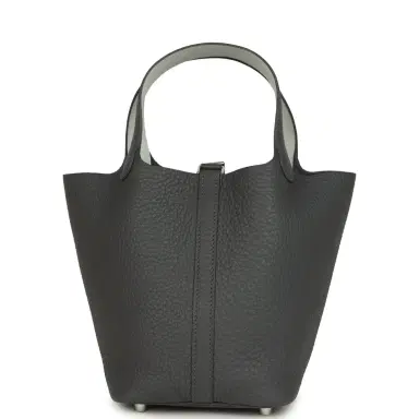 HERMÈS Hermes Picotin Lock Eclat 18 Ardoise Clemence and Gris Platine Swift Palladium Hardware | Thumbnail 4 HERMÈS Hermes Picotin Lock Eclat 18 Ardoise Clemence and Gris Platine Swift Palladium Hardware | Thumbnail 4