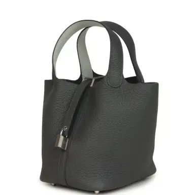 HERMÈS Hermes Picotin Lock Eclat 18 Ardoise Clemence and Gris Platine Swift Palladium Hardware | Thumbnail 5 HERMÈS Hermes Picotin Lock Eclat 18 Ardoise Clemence and Gris Platine Swift Palladium Hardware | Thumbnail 5