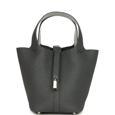 HERMÈS Hermes Picotin Lock Eclat 18 Ardoise Clemence and Gris Platine Swift Palladium Hardware | Thumbnail 1 HERMÈS Hermes Picotin Lock Eclat 18 Ardoise Clemence and Gris Platine Swift Palladium Hardware | Thumbnail 1