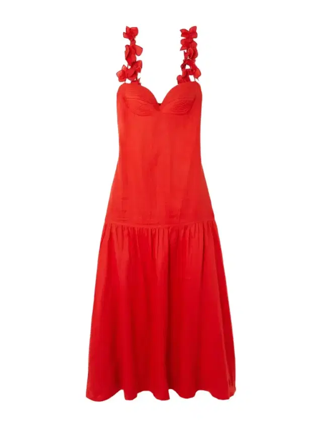Ser Arte Appliquéd Linen Maxi Dress Ser Arte Appliquéd Linen Maxi Dress