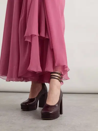 Chloé Loti Snake-effect Leather Platform Pumps | Thumbnail 2 Chloé Loti Snake-effect Leather Platform Pumps | Thumbnail 2
