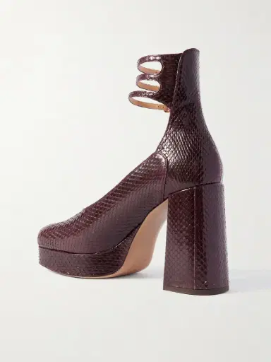 Chloé Loti Snake-effect Leather Platform Pumps | Thumbnail 3 Chloé Loti Snake-effect Leather Platform Pumps | Thumbnail 3
