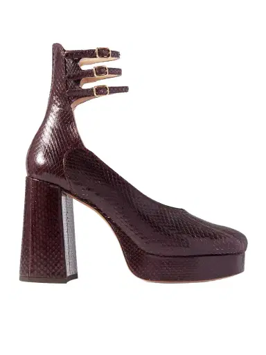 Chloé Loti Snake-effect Leather Platform Pumps | Thumbnail 1 Chloé Loti Snake-effect Leather Platform Pumps | Thumbnail 1