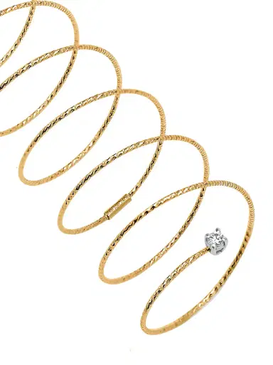 Ritique Wire Spiral Ring with Diamond | Thumbnail 2 Ritique Wire Spiral Ring with Diamond | Thumbnail 2