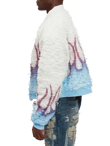 Who Decides War Men's Husk Flame Bomber Jacket - Cloud Multi - Size XXXL | Thumbnail 3 Who Decides War Men's Husk Flame Bomber Jacket - Cloud Multi - Size XXXL | Thumbnail 3