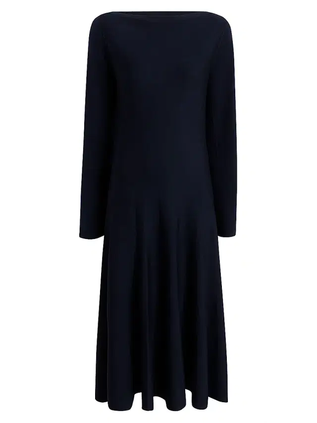 Women's Ruth Virgin Wool Maxi Dress - Midnight Navy Women's Ruth Virgin Wool Maxi Dress - Midnight Navy