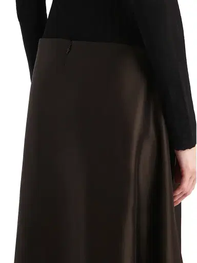 Khaite Women's Nania Satin Midi-Skirt - Bark | Thumbnail 6 Khaite Women's Nania Satin Midi-Skirt - Bark | Thumbnail 6