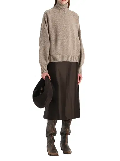 Khaite Women's Willem Cashmere Sweater - Sepia | Thumbnail 2 Khaite Women's Willem Cashmere Sweater - Sepia | Thumbnail 2