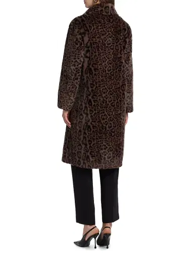 Elie Tahari Women's Bianca Leopard-Print Faux-Fur Coat | Thumbnail 5 Elie Tahari Women's Bianca Leopard-Print Faux-Fur Coat | Thumbnail 5