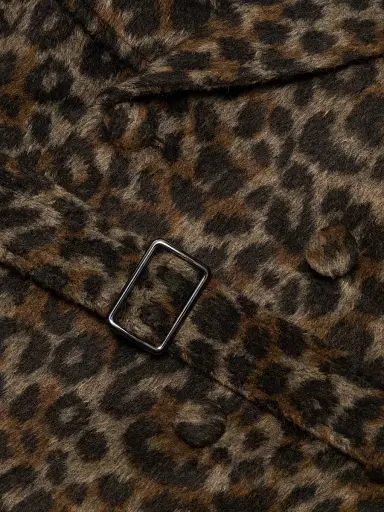 Elie Tahari Women's Courtney Leopard-Print Belted Coat | Thumbnail 7 Elie Tahari Women's Courtney Leopard-Print Belted Coat | Thumbnail 7