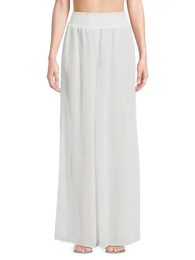 Ramy Brook Women's Dario Lace-Side Pants - White | Thumbnail 3 Ramy Brook Women's Dario Lace-Side Pants - White | Thumbnail 3