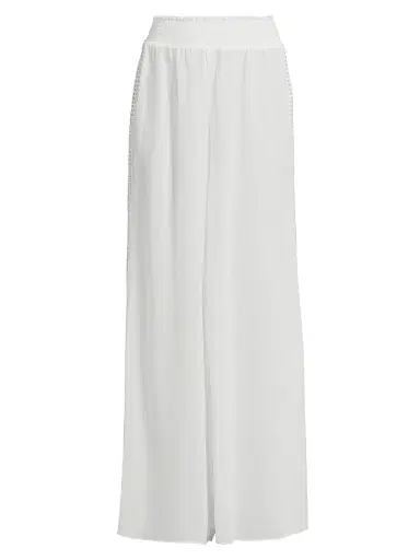 Ramy Brook Women's Dario Lace-Side Pants - White | Thumbnail 1 Ramy Brook Women's Dario Lace-Side Pants - White | Thumbnail 1