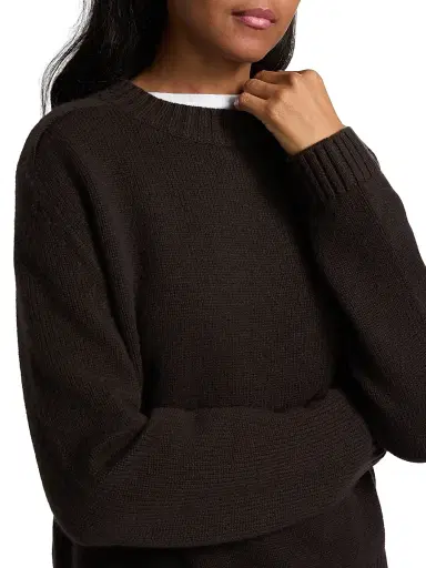 TWP Women's Easy Cashmere Crewneck Sweater - Peat | Thumbnail 6 TWP Women's Easy Cashmere Crewneck Sweater - Peat | Thumbnail 6