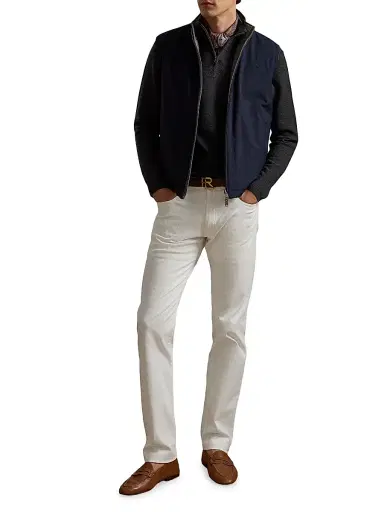 Ralph Lauren Purple Label Men's Slim-Fit Stretch Twill Pants - Steel Grey | Thumbnail 2 Ralph Lauren Purple Label Men's Slim-Fit Stretch Twill Pants - Steel Grey | Thumbnail 2