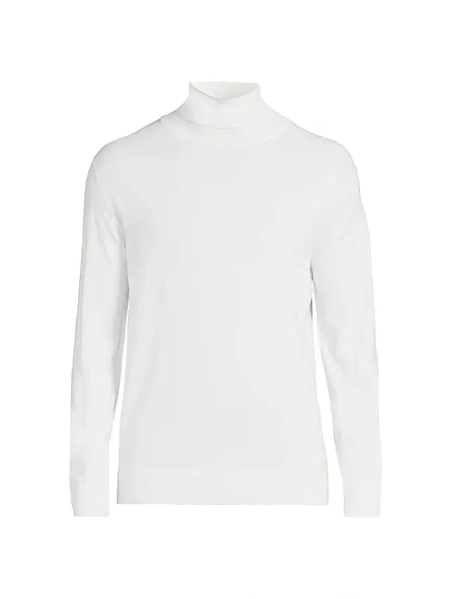 Men's Wool Turtleneck Sweater - White Men's Wool Turtleneck Sweater - White