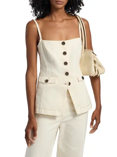Toccin Women's Roxy Square Neck Cotton Vest - | Thumbnail 3 Toccin Women's Roxy Square Neck Cotton Vest - | Thumbnail 3