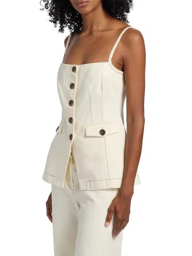 Toccin Women's Roxy Square Neck Cotton Vest - | Thumbnail 4 Toccin Women's Roxy Square Neck Cotton Vest - | Thumbnail 4