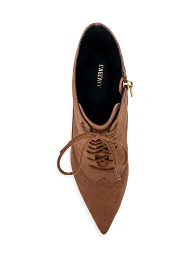 L'AGENCE Women's Fayette 80MM Suede Booties - Sand Suede | Thumbnail 5 L'AGENCE Women's Fayette 80MM Suede Booties - Sand Suede | Thumbnail 5