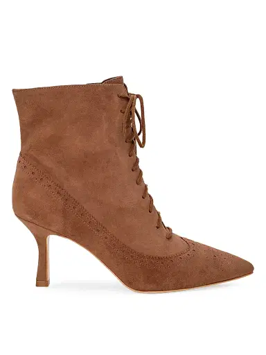 L'AGENCE Women's Fayette 80MM Suede Booties - Sand Suede | Thumbnail 1 L'AGENCE Women's Fayette 80MM Suede Booties - Sand Suede | Thumbnail 1