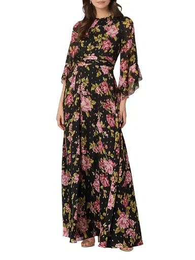 Shoshanna Women's Claretta Floral Maxi Dress - Jet Mauve Multi | Thumbnail 2 Shoshanna Women's Claretta Floral Maxi Dress - Jet Mauve Multi | Thumbnail 2