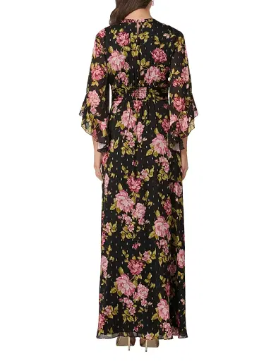 Shoshanna Women's Claretta Floral Maxi Dress - Jet Mauve Multi | Thumbnail 3 Shoshanna Women's Claretta Floral Maxi Dress - Jet Mauve Multi | Thumbnail 3