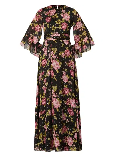 Shoshanna Women's Claretta Floral Maxi Dress - Jet Mauve Multi | Thumbnail 1 Shoshanna Women's Claretta Floral Maxi Dress - Jet Mauve Multi | Thumbnail 1