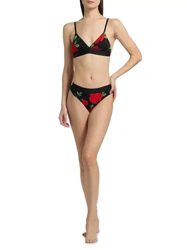 MOSCHINO Women's Intimo Donna Brief 2-Pack - Multi Black - Size Large | Thumbnail 2 MOSCHINO Women's Intimo Donna Brief 2-Pack - Multi Black - Size Large | Thumbnail 2