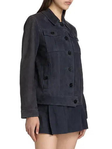 Self-Portrait Women's Suede Single-Breasted Jacket | Thumbnail 4 Self-Portrait Women's Suede Single-Breasted Jacket | Thumbnail 4