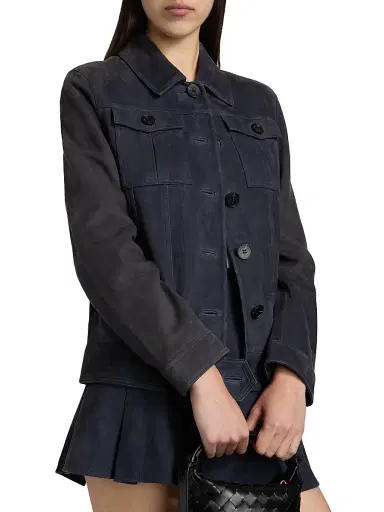 Self-Portrait Women's Suede Single-Breasted Jacket | Thumbnail 6 Self-Portrait Women's Suede Single-Breasted Jacket | Thumbnail 6