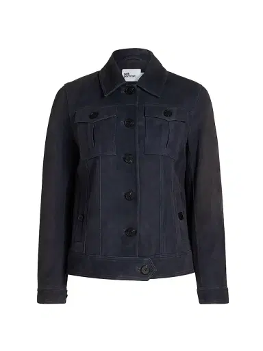 Self-Portrait Women's Suede Single-Breasted Jacket | Thumbnail 1 Self-Portrait Women's Suede Single-Breasted Jacket | Thumbnail 1