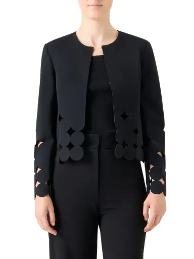Akris punto Women's Jersey Dropping Dot Cut Out Jacket | Thumbnail 3 Akris punto Women's Jersey Dropping Dot Cut Out Jacket | Thumbnail 3